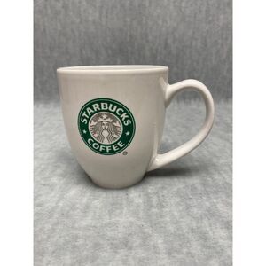Starbucks Coffee Mug Cup‎ 14 oz. White w/Green Logo Old Classic Mermaid